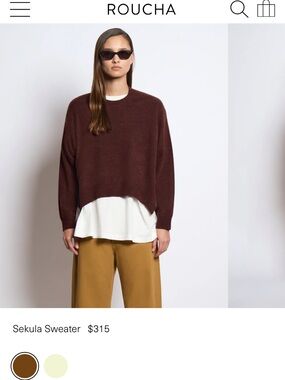 Roucha Sekula Sweater curved hem